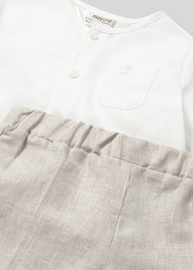 Komplet długie spodnie i koszula - WhiteLinen