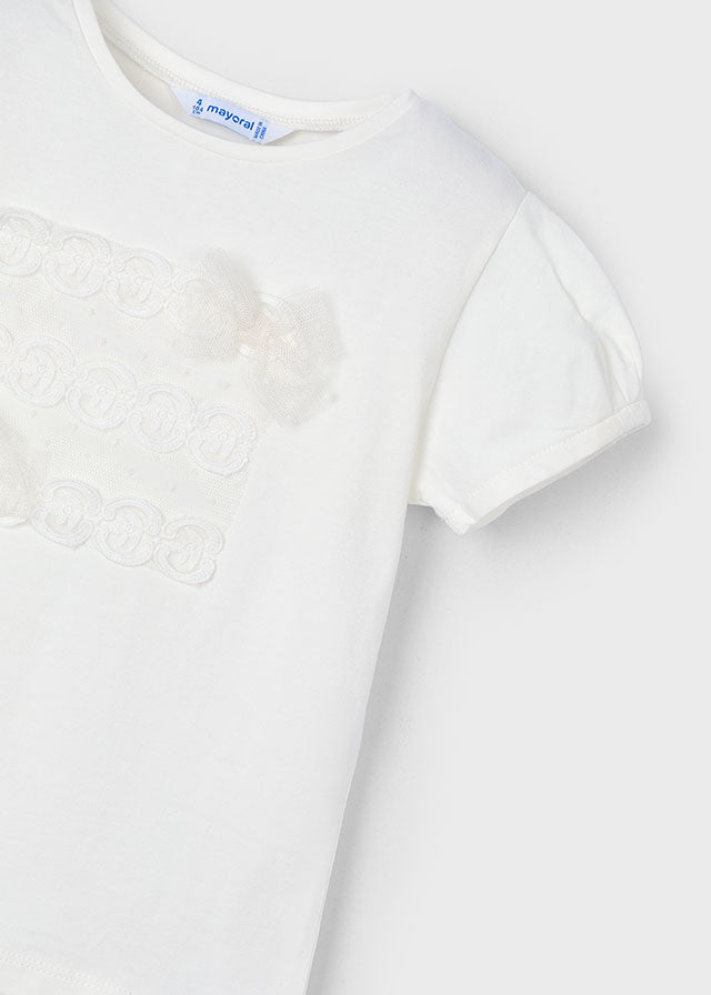 Koszulka krótki rękaw plumeti - Kremowy