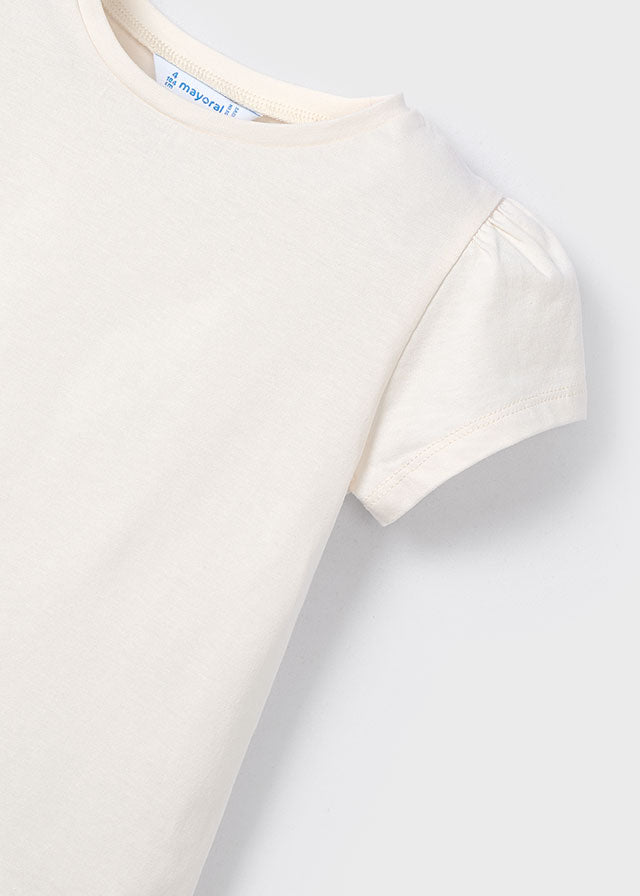 Koszulka krótki rękaw kamizelka - Kość