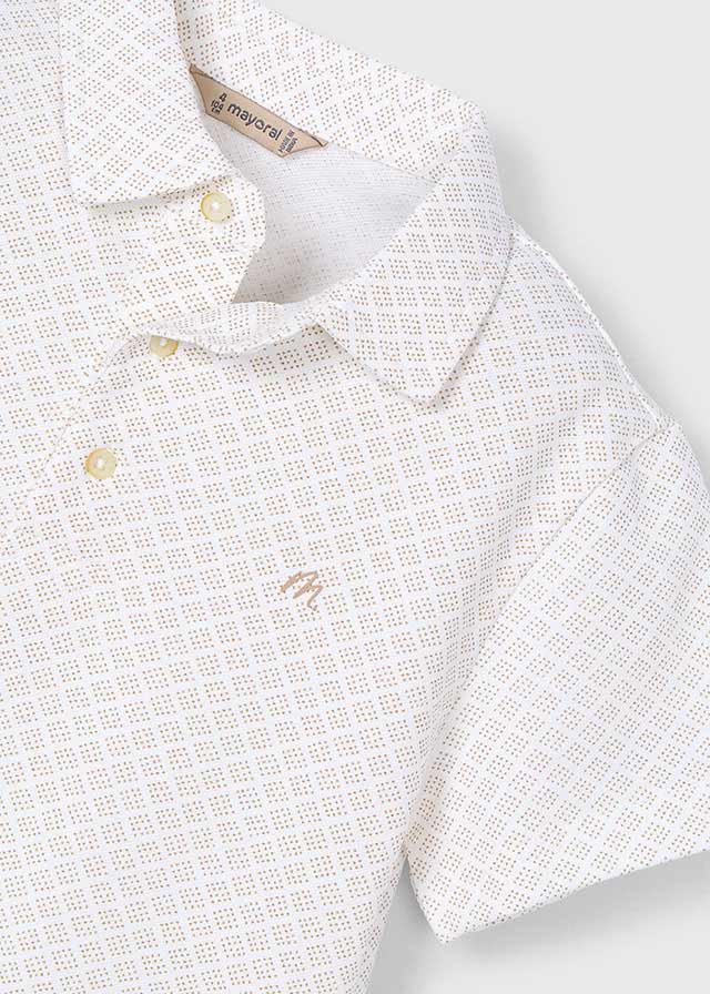 Koszulka polo krótki rękaw nadruk - Sand