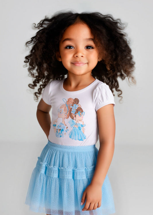 Spódnica tiul plumeti - Błękitny