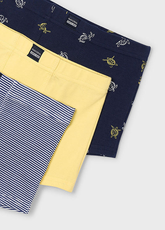 Zestaw 3 par bokserek - Yellow