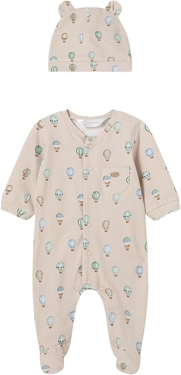 Pajacyk Długi Z Czapeczką - Kolor Laguna