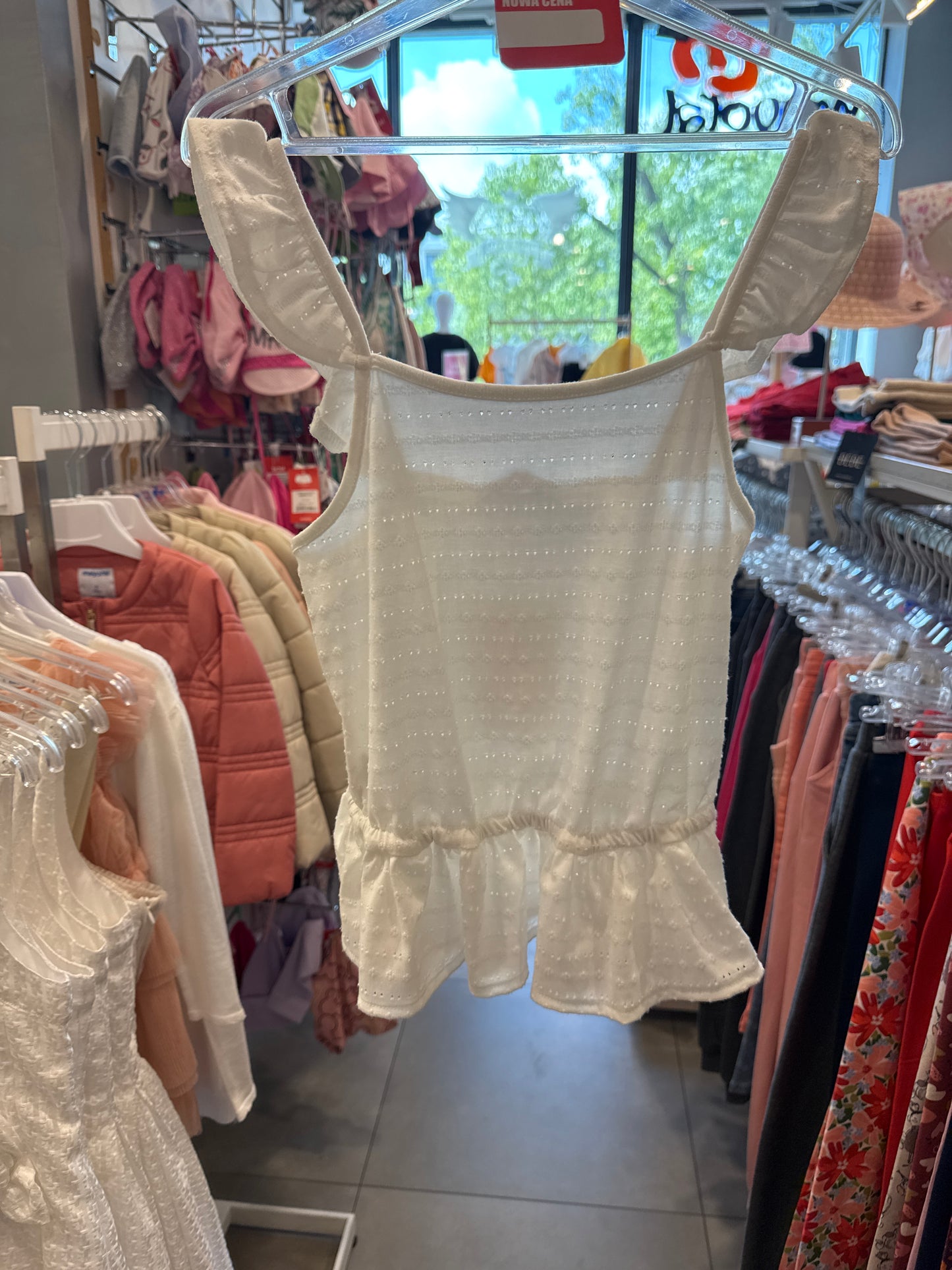 Koszulka Na Ramiączkach - Kremowy