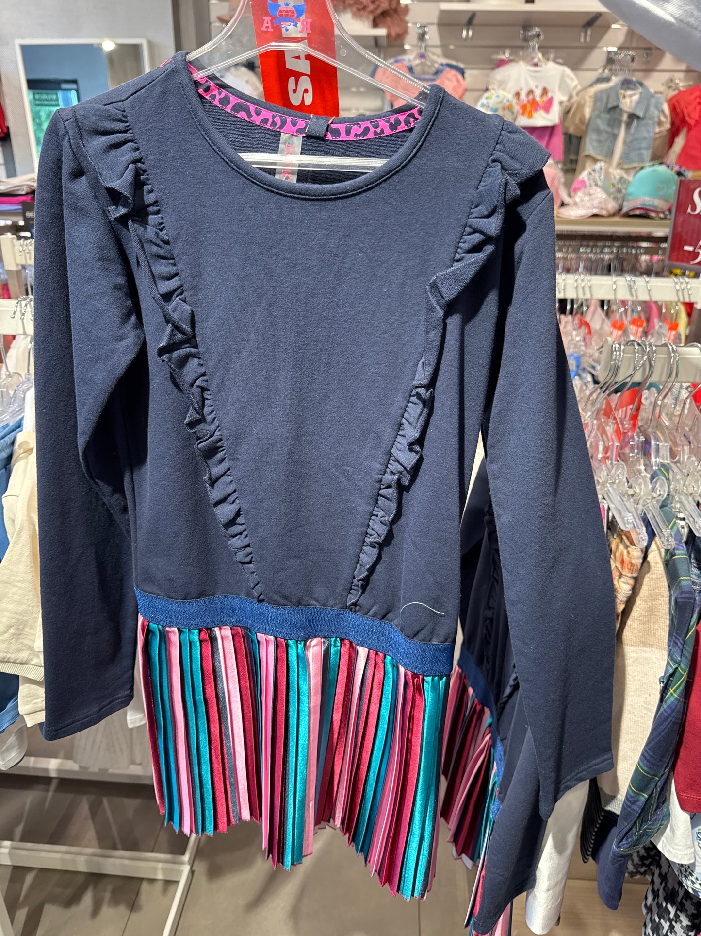 Sukienka Granat B.Nosy Satynowa Spódniczka