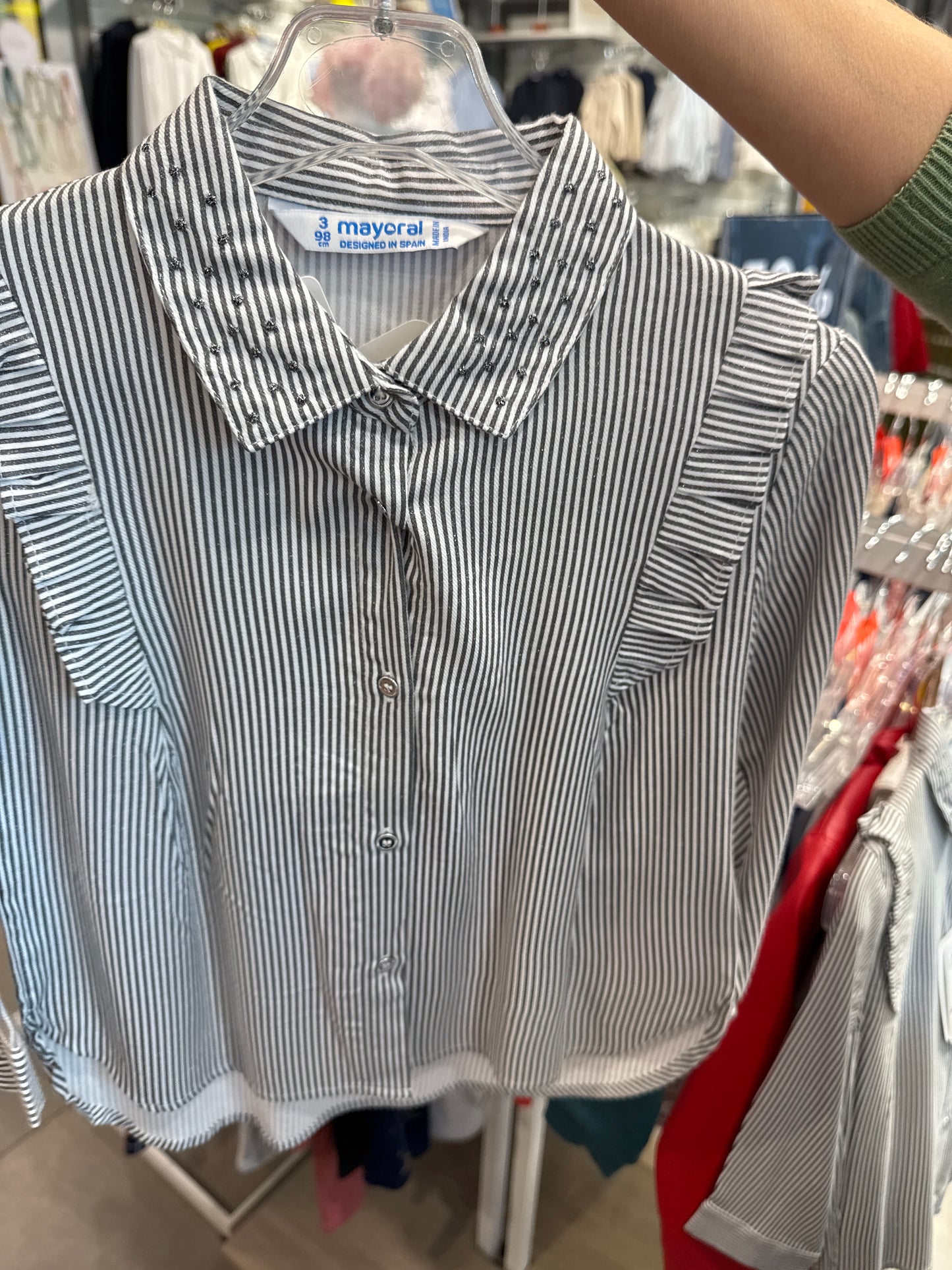 Bluzka W Paski - Kolor Granatowy