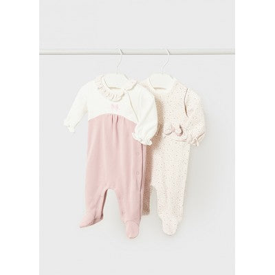 Set 2 Śpioszki Interlock - Różowy