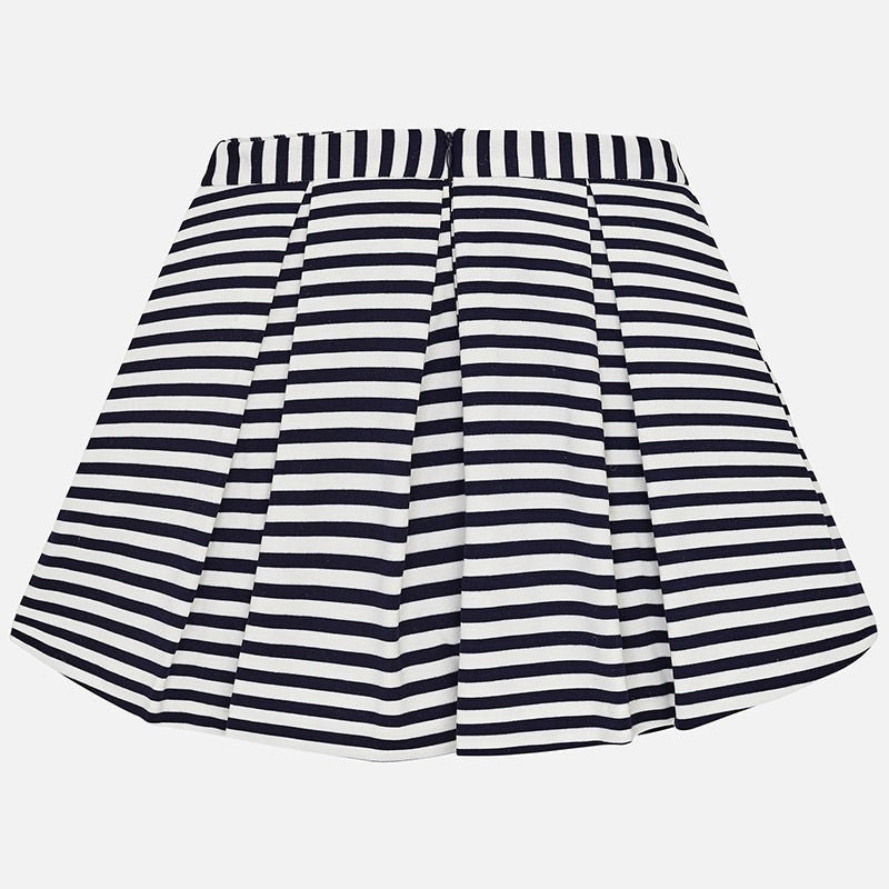 Spódnica W Paski - Granatowy
