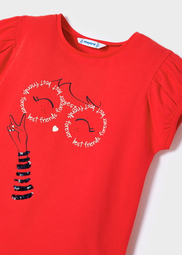 Koszulka Krót.Ręk. - Karminowy