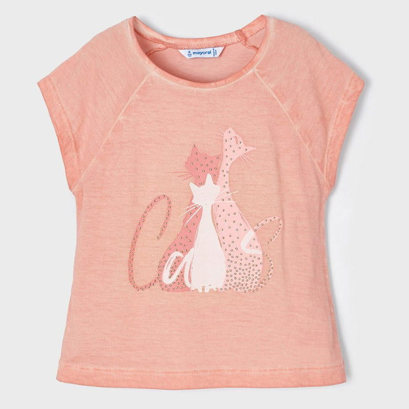 Koszulka K/R Ręcznie Barwiona - Brzoskwini