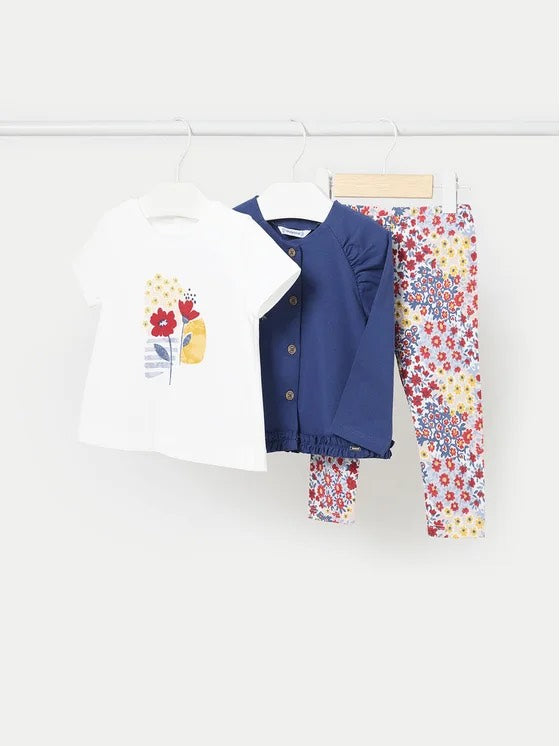 Komplet Leginsy 3 Sztuki - Kolor Blue