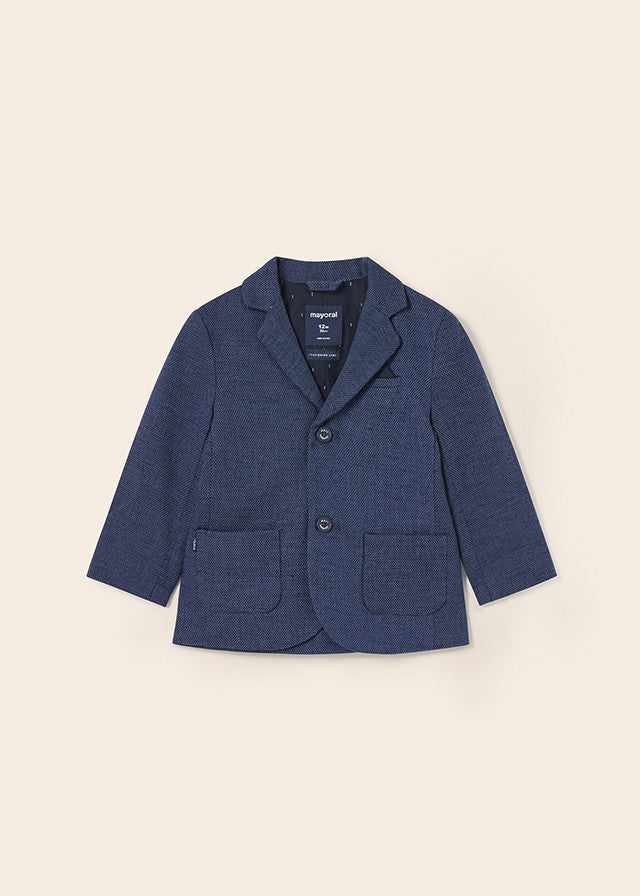 Kurtka Len Wizytowa - Kolor Granatowy