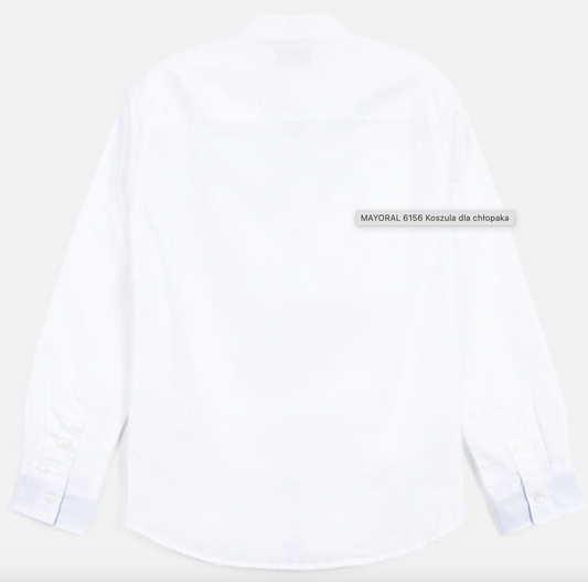 Koszula długi rękaw len stójka