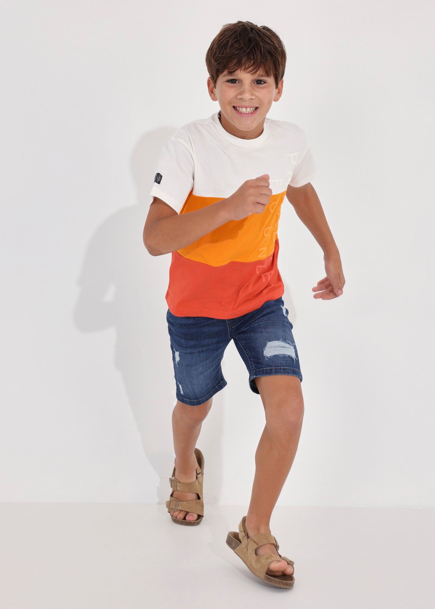 Bermudy Denim Z Przetarciami - Kolor Ciemny