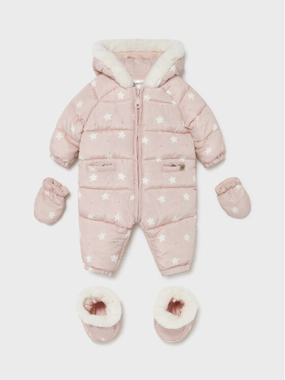 Kombinezon Z Nadrukiem - Dusty Pink