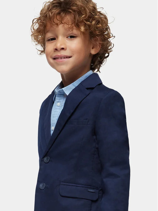 Marynarka Len - Kolor Granatowy