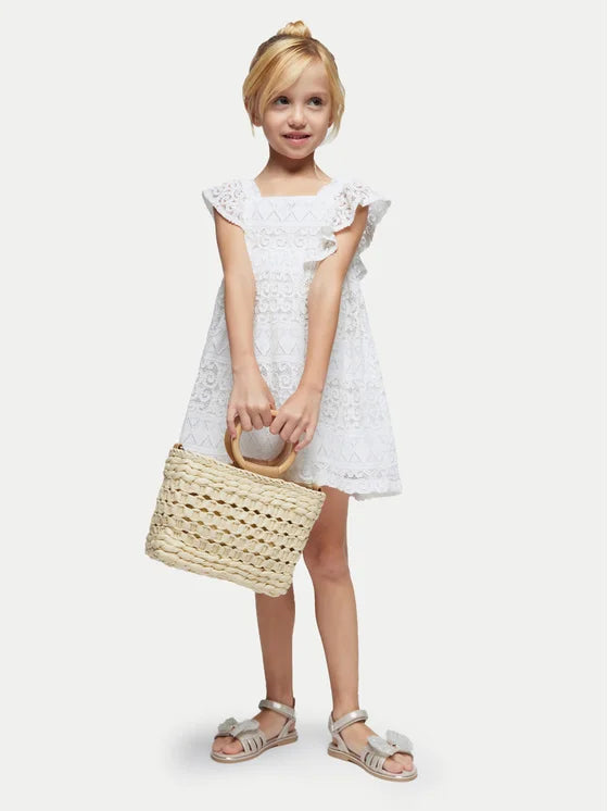 Sukienka Koronki - Kolor Kremowy D