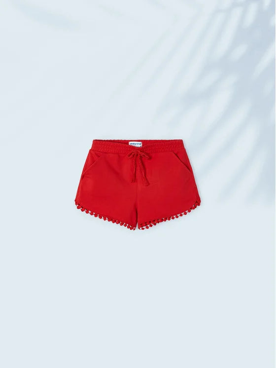 Szorty Z Dzianiny Basic - Kolor Carmin