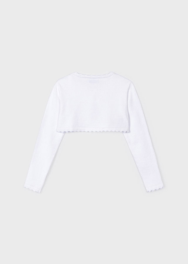 Sweter rozpinany dzianinowy - kolor Biały