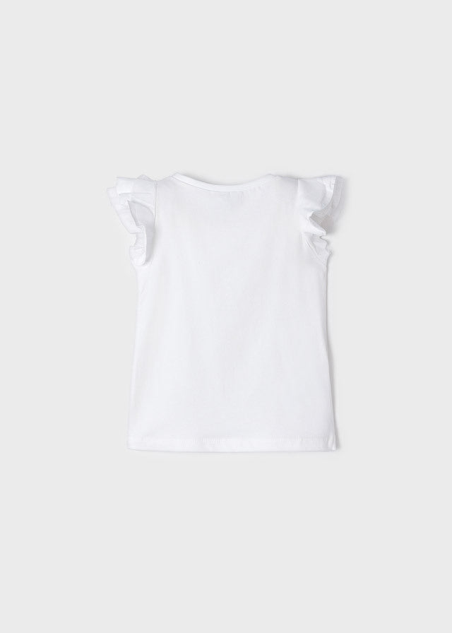 Koszulka krótki rękaw aplikacje - kolor Biały