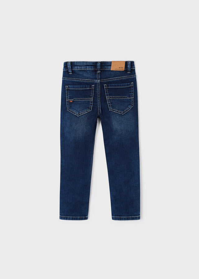 Spodnie jeans soft - kolor Ciemny