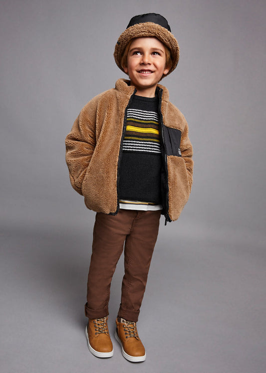 Spodnie 5 Kieszeni Regular Fit Basic - Mocca