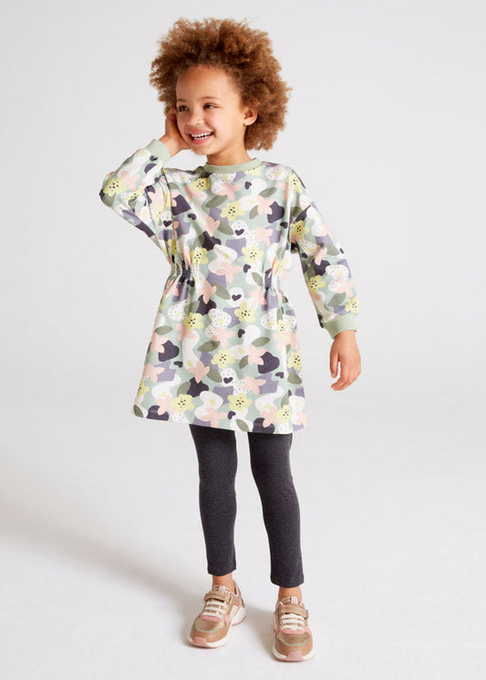 Leginsy Dzianina Elastyczna - Ciemn Szar