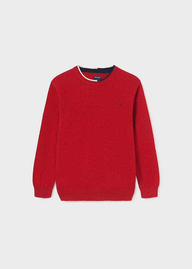 Sweter bawełna - Czerwony
