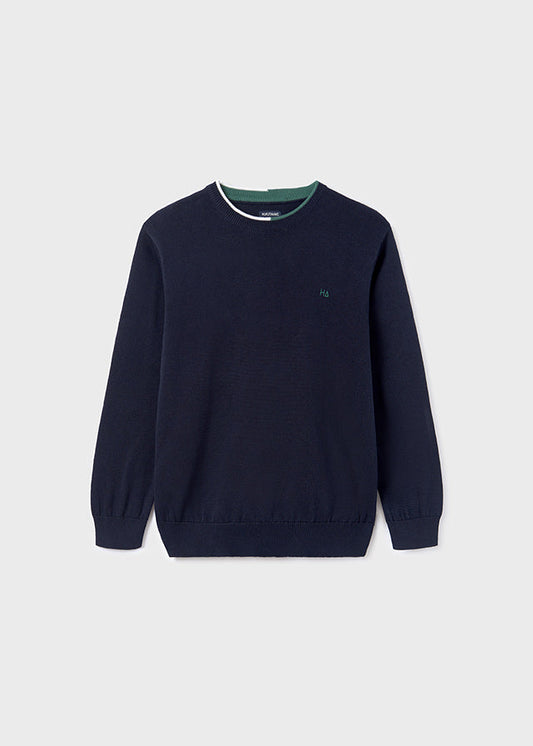 Sweter bawełna - Granatowy