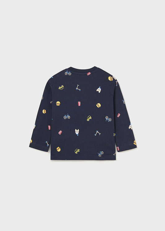 Koszulka długi rękaw z nadrukiem - Blue