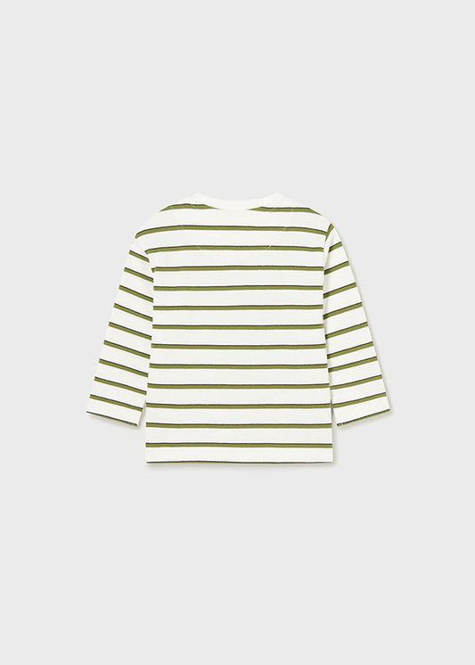 Koszulka długi rękaw paski - Liść laurowy