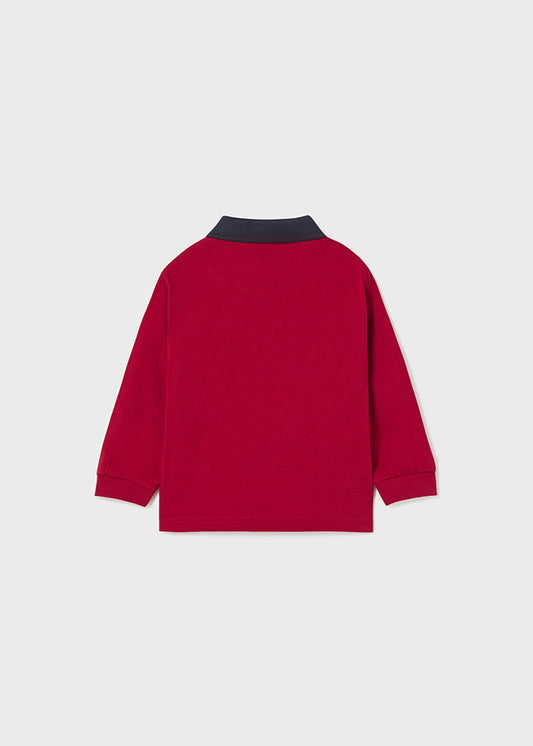 Koszulka Polo długi rękaw - Czerwony