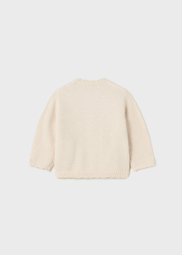 Sweter rozpinany dzianina - Imbir