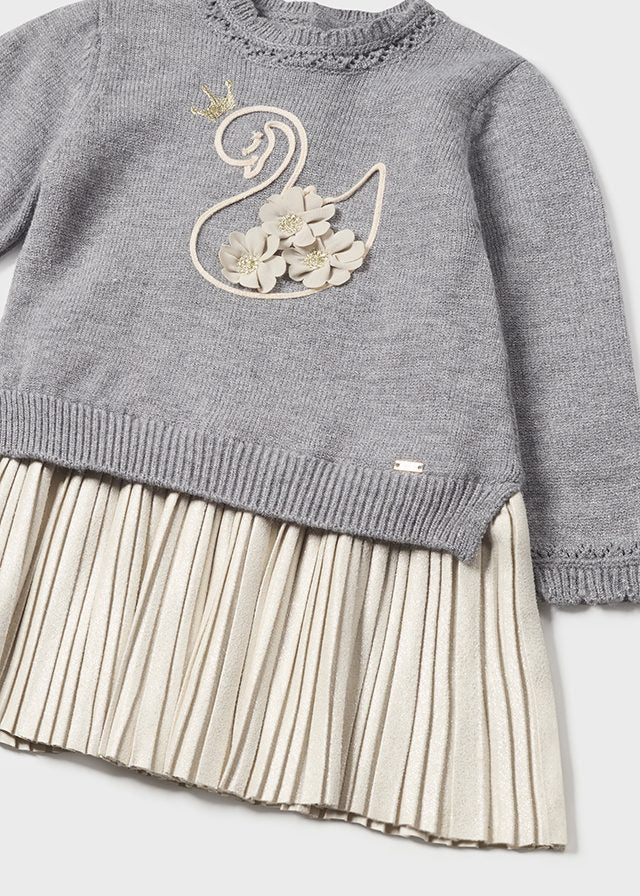 Sukienka trykot łączona - Steel vig