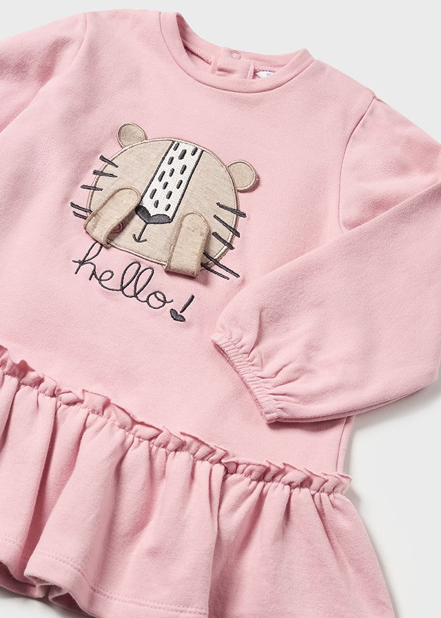 Dzianinowa sukienka play - Różowy