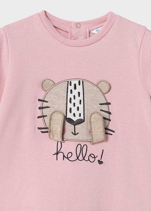 Dzianinowa sukienka play - Różowy