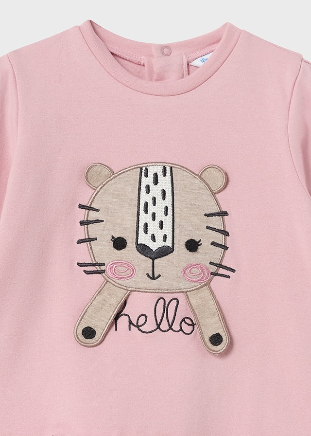 Dzianinowa sukienka play - Różowy