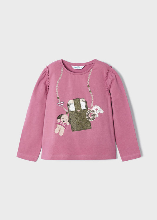 Koszulka długi rękaw z nadrukiem - Orchidea