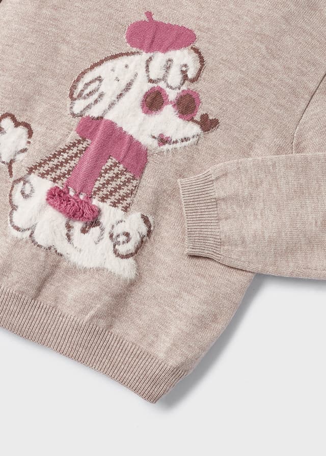 Sweter futrzasty - Hazelnut