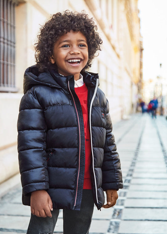 Kurtka połysk/mat - Granatowy