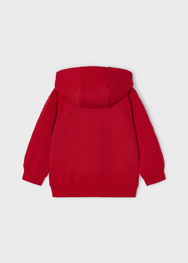 Bluza w pasy embossed - Czerwony