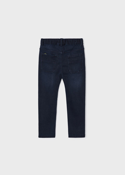 Spodnie soft denim jogger - Blue black