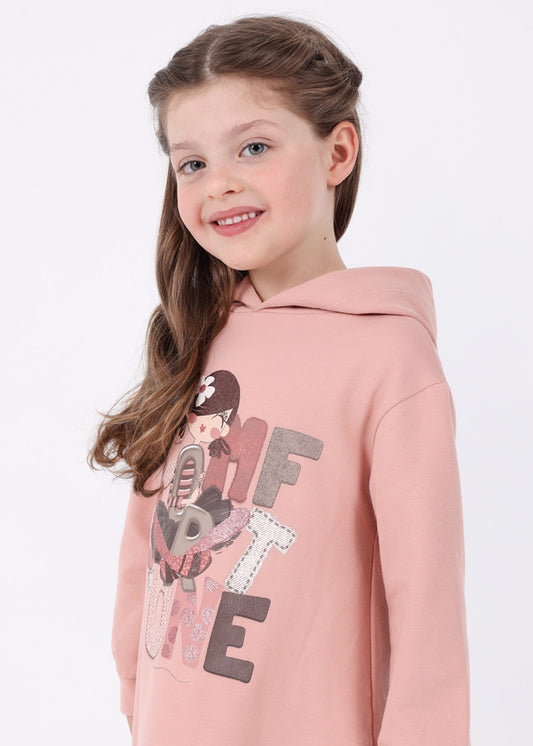 Sukienka z nadrukiem - Nude