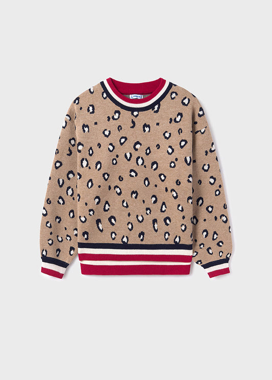 Sweter ze zwierzęcym printem - Ciasteczka