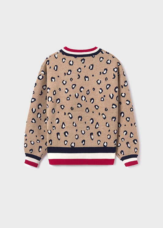 Sweter ze zwierzęcym printem - Ciasteczka