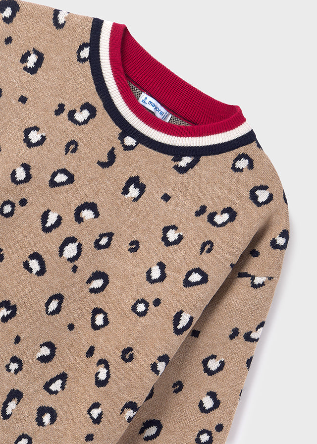 Sweter ze zwierzęcym printem - Ciasteczka