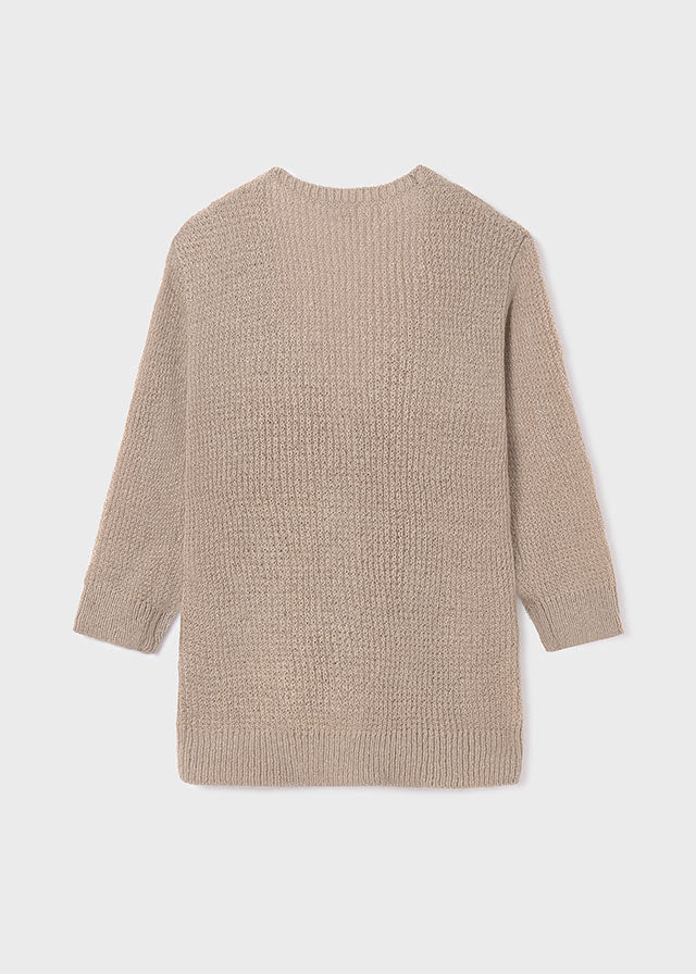 Sweter trykot - Brąz