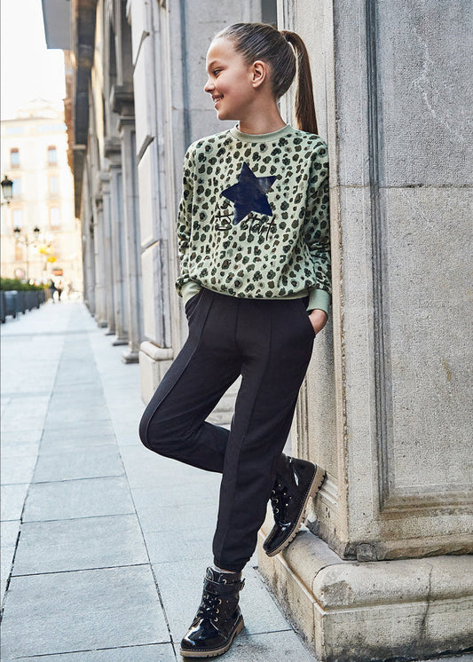 Spodnie dresowe z dzianiny - Black