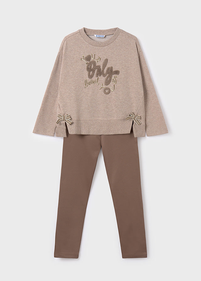 Komplet leginsy haft - Taupe