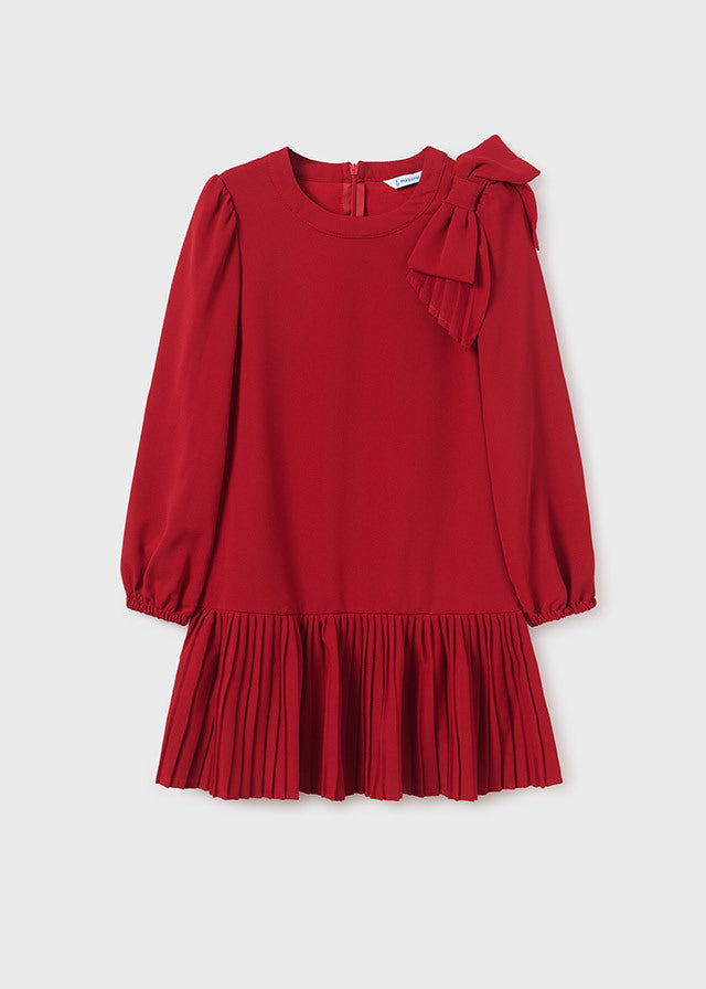 Sukienka z kokardą - Czerwony
